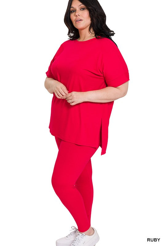 High Quality Buttery-Soft Breathable SD Loungewear Set (Ruby)